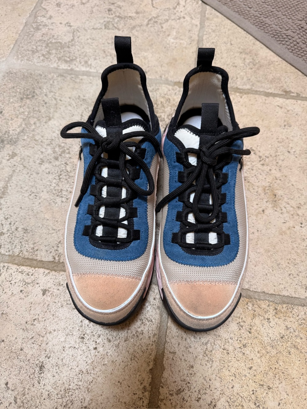 Chanel platform sneakers- blue, pink, beige. Size 39. 100% authentic. - Picture 10 of 12